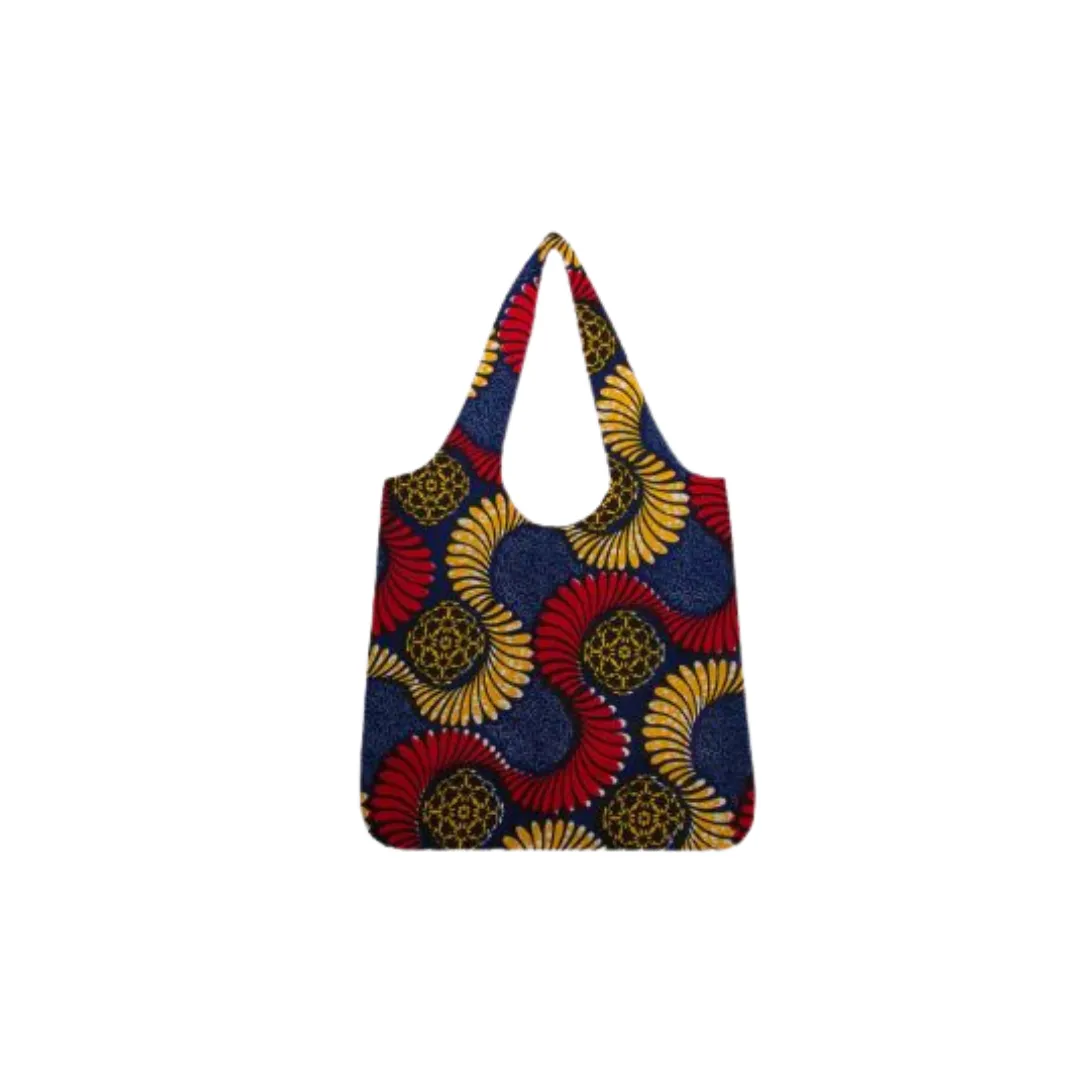 Handmade African Print Ankara Tote Bag | Water-proof Ankara Shopping Bag - Binu