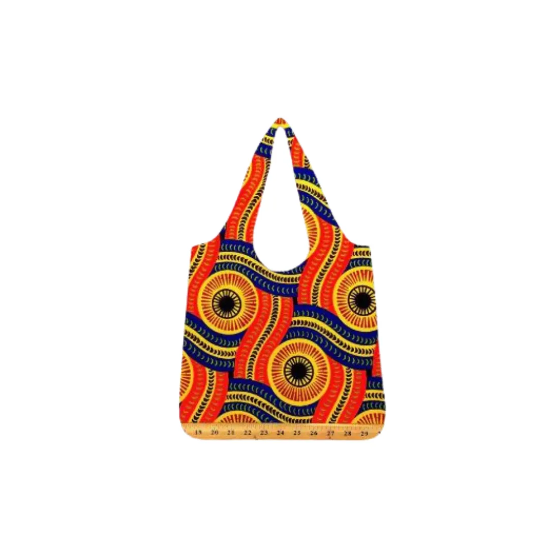 Handmade African Print Ankara Tote Bag | Water-proof Ankara Shopping Bag - Binu