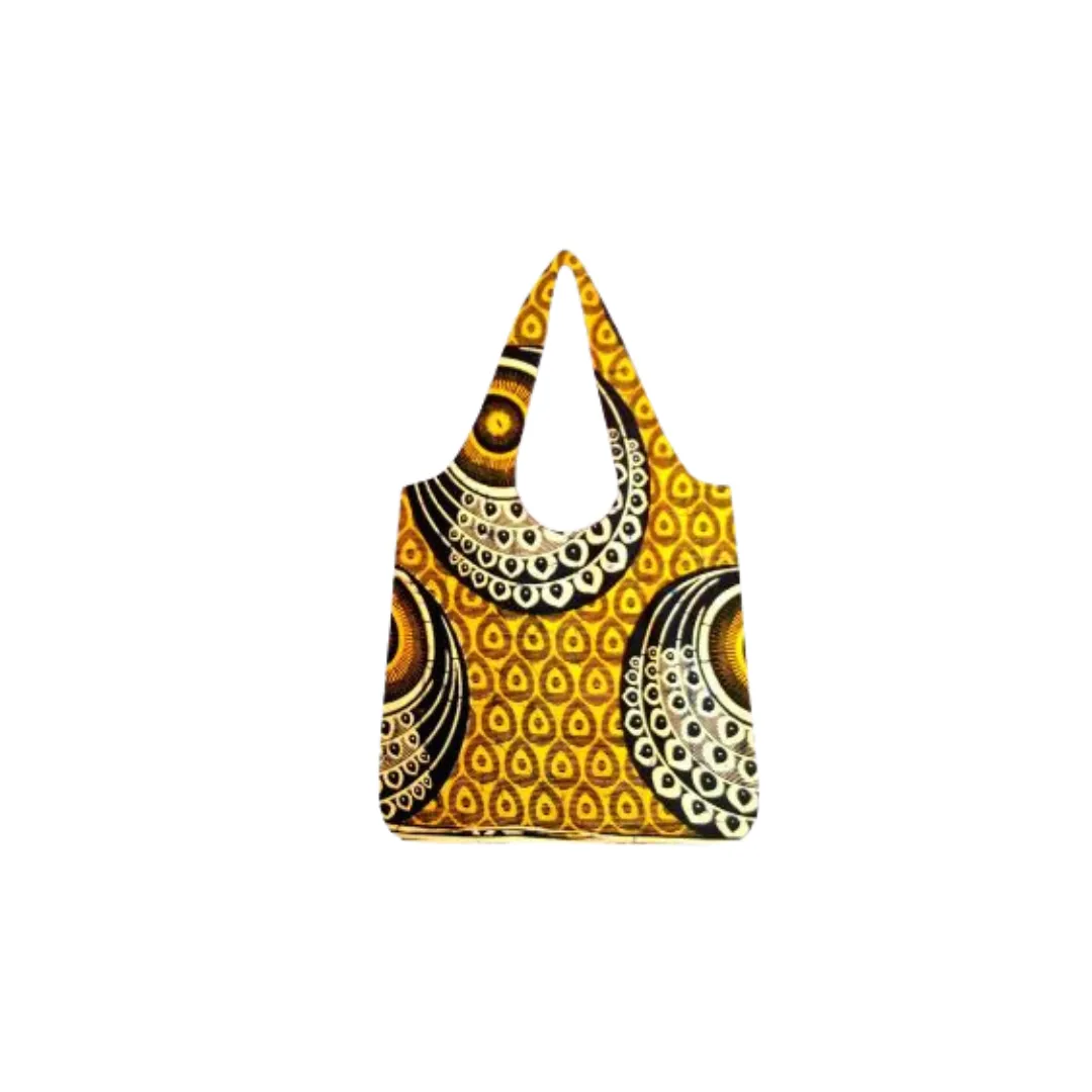 Handmade African Print Ankara Tote Bag | Water-proof Ankara Shopping Bag - Binu