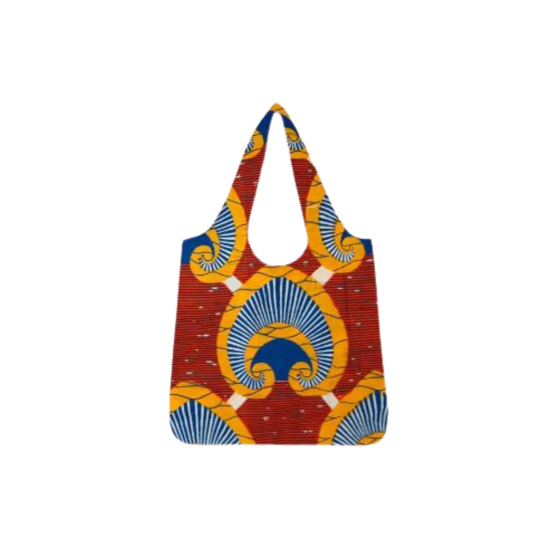 Handmade African Print Ankara Tote Bag | Water-proof Ankara Shopping Bag - Binu