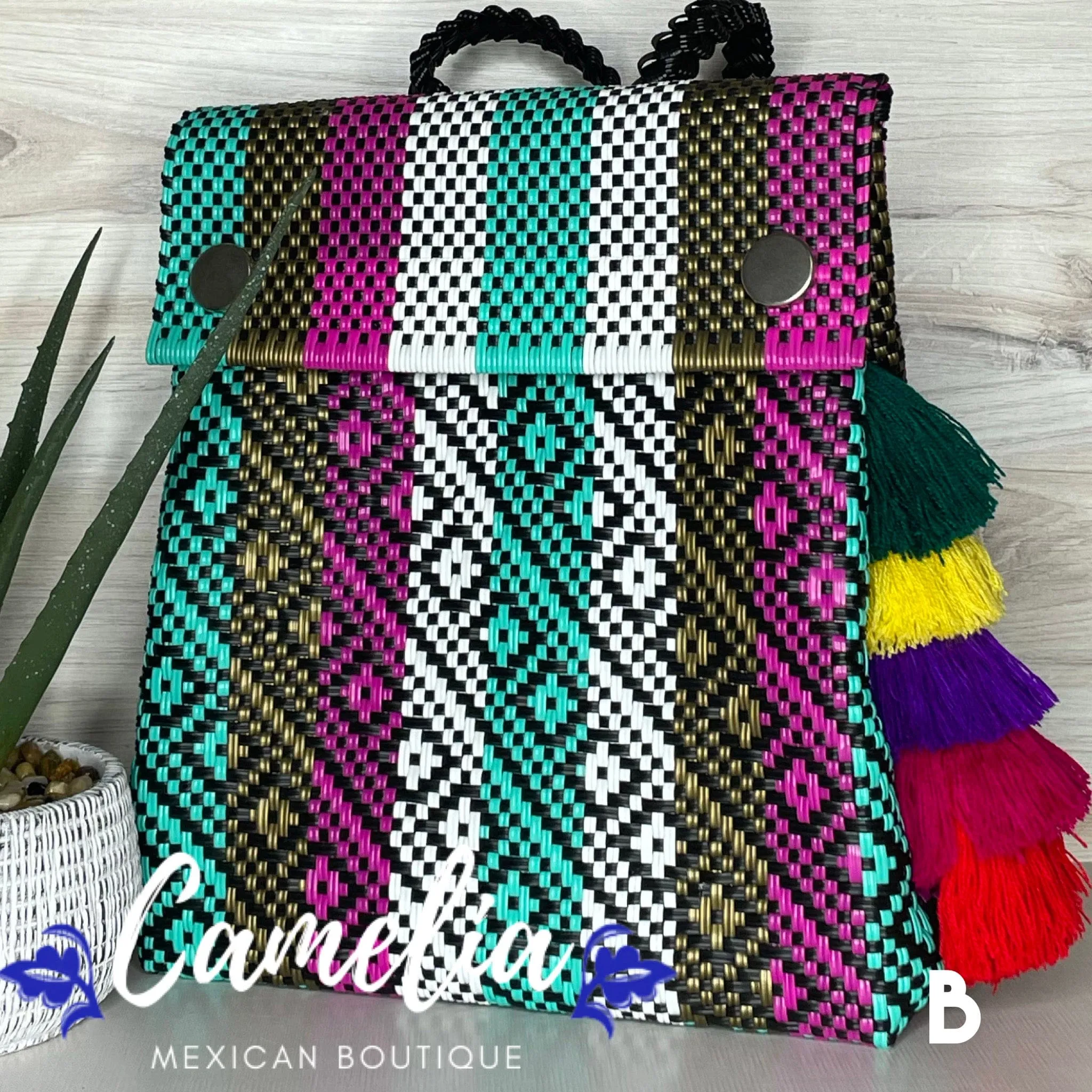 Handwoven Oaxacan Upcycled Backpack