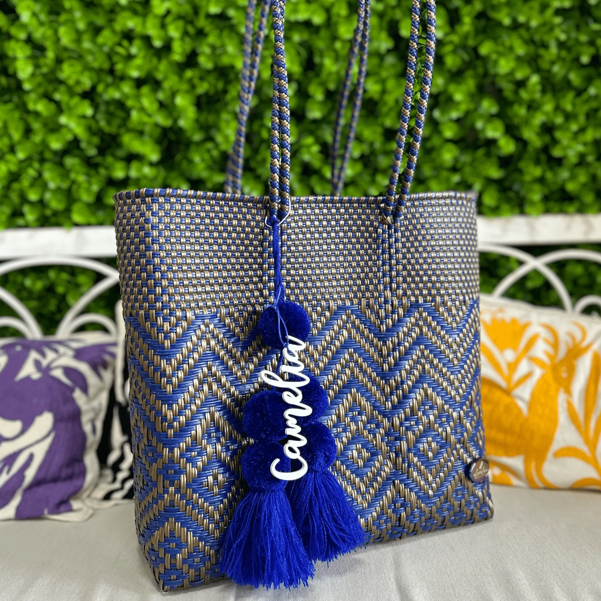 Handwoven Oaxacan Upcycled Tote -  Double Strap