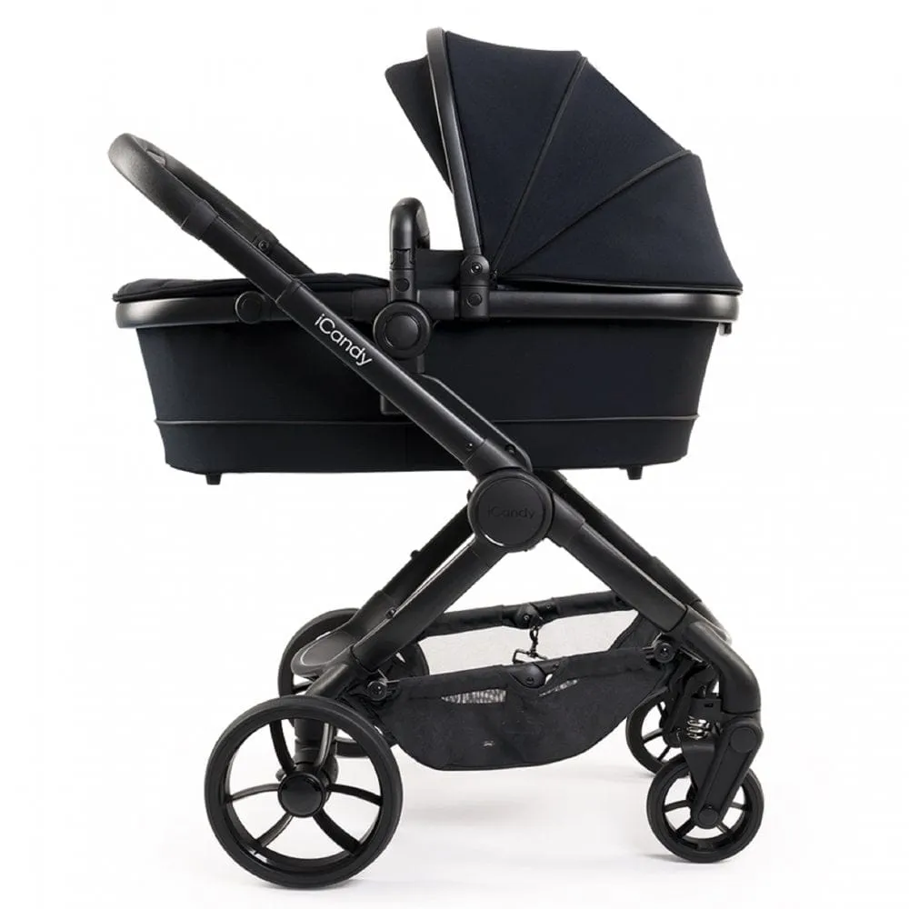 iCandy Peach 7 Maxi Cosi Cabriofix i-Size Travel System Bundle - Jet / Black Edition