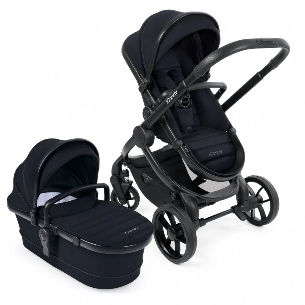 iCandy Peach 7 Maxi Cosi Cabriofix i-Size Travel System Bundle - Jet / Black Edition