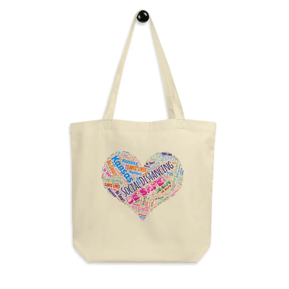 Kansas - Social Distancing Tote Bag - Eco Friendly