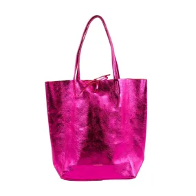 MAISON FANLI - Large Tote Metallic - Fuchsia