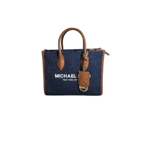 Michael Kors 'Mirella' Small Indigo Shopper Crossbody Bag | Like New |