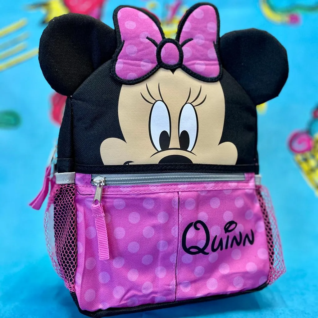 Personalized Minnie Mouse 10 Inch Mini Backpack with Harness