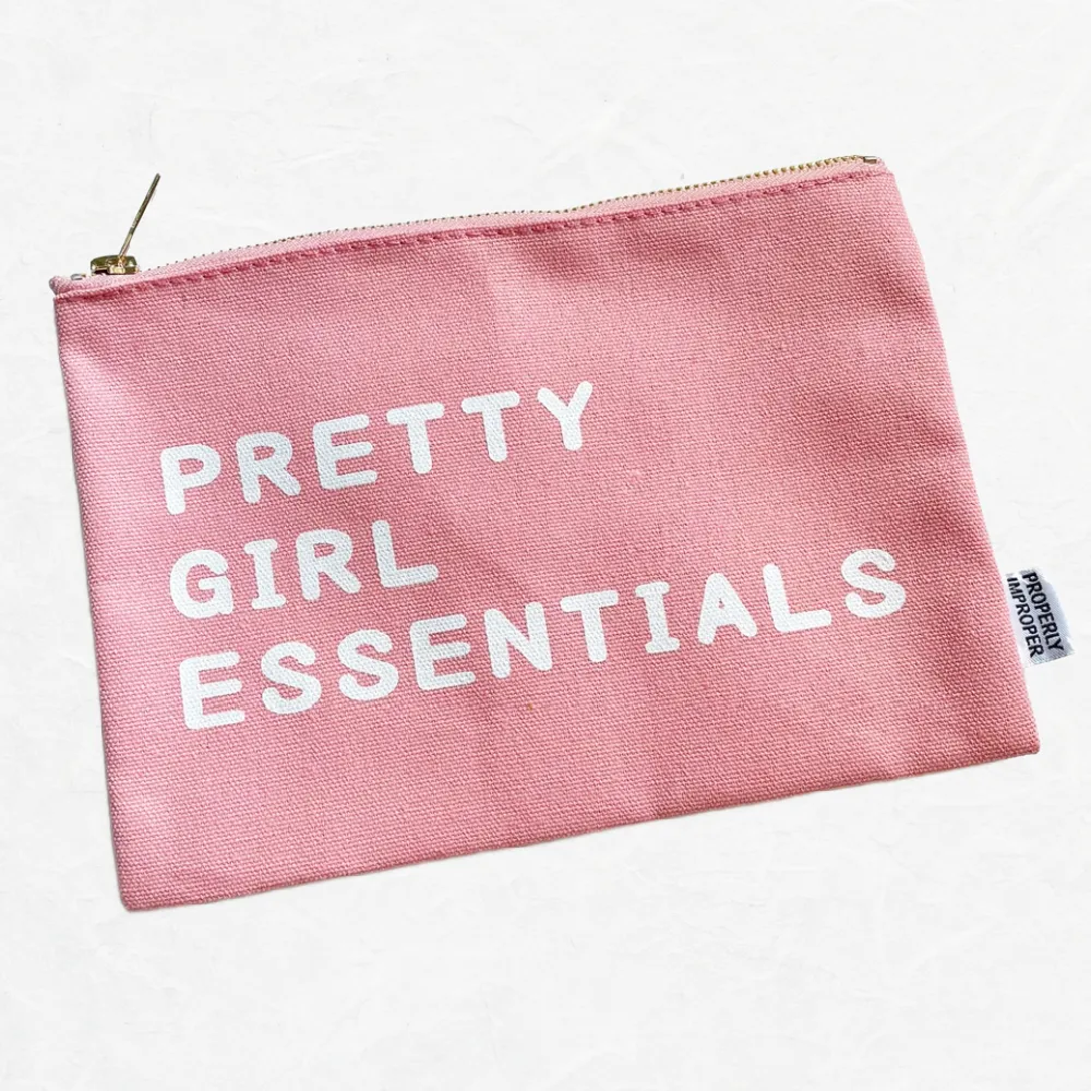 Pretty Girl Essentials Canvas Pouch