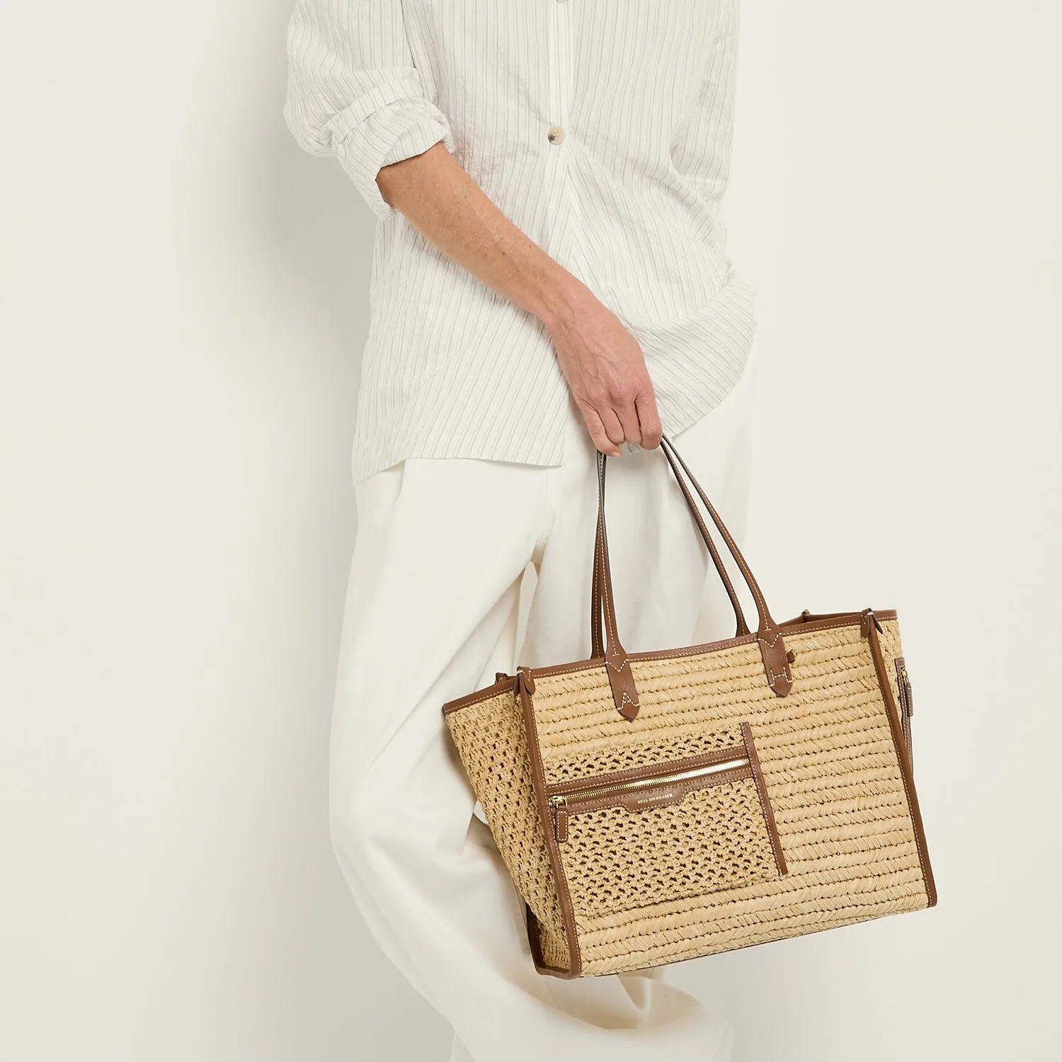 Raffia Pocket Tote