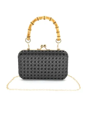 Rattan Clutch - Black