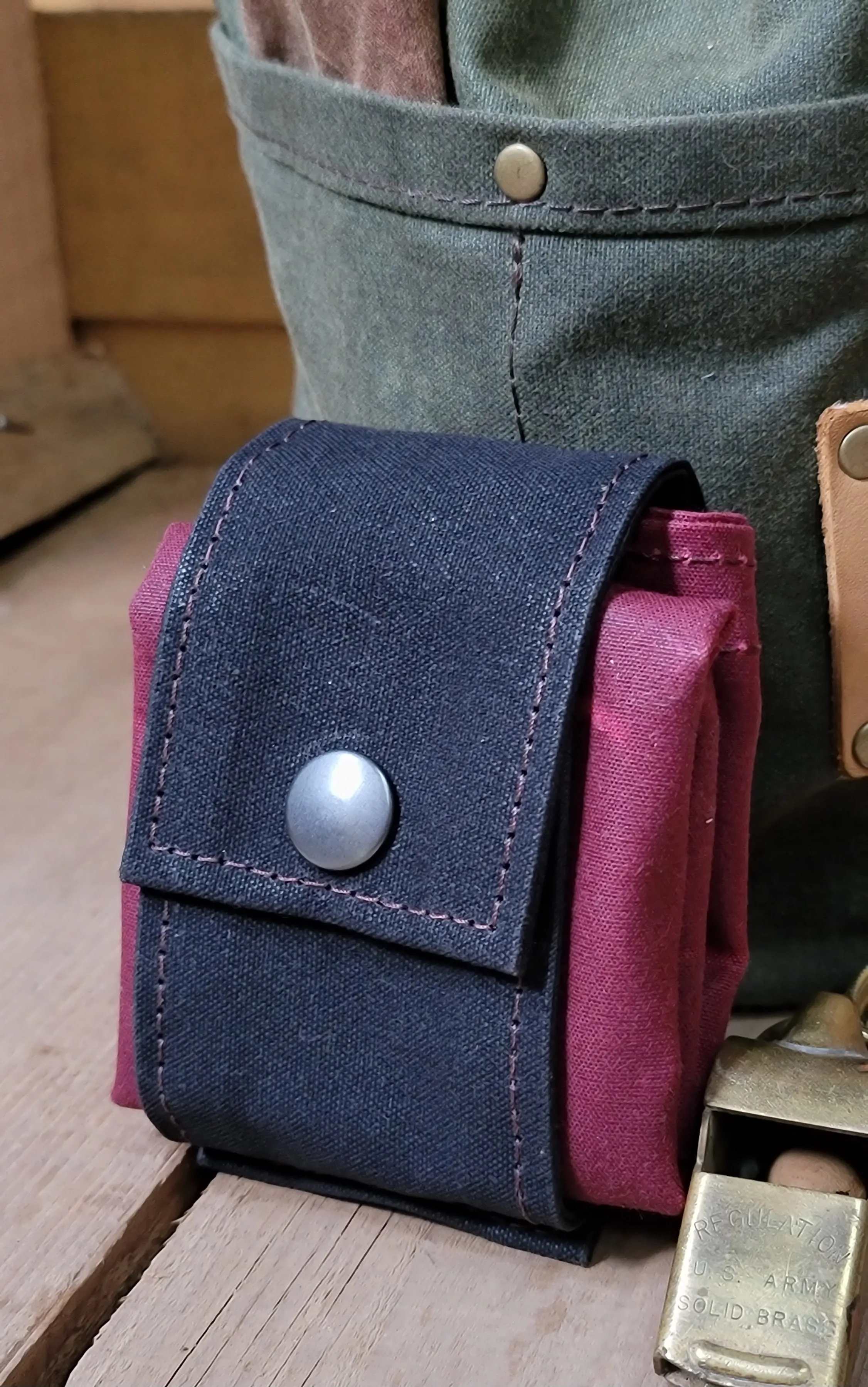 Rugged Waxed Canvas Foraging Bag, Hip Pouch by PNWBUSHCRAFT