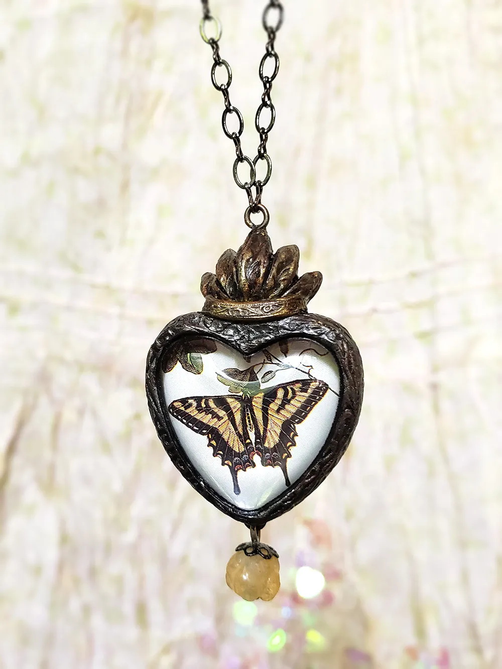 Sacred Nature Sacred Heart ~ Swallowtail Pictorial Shrine Amulet