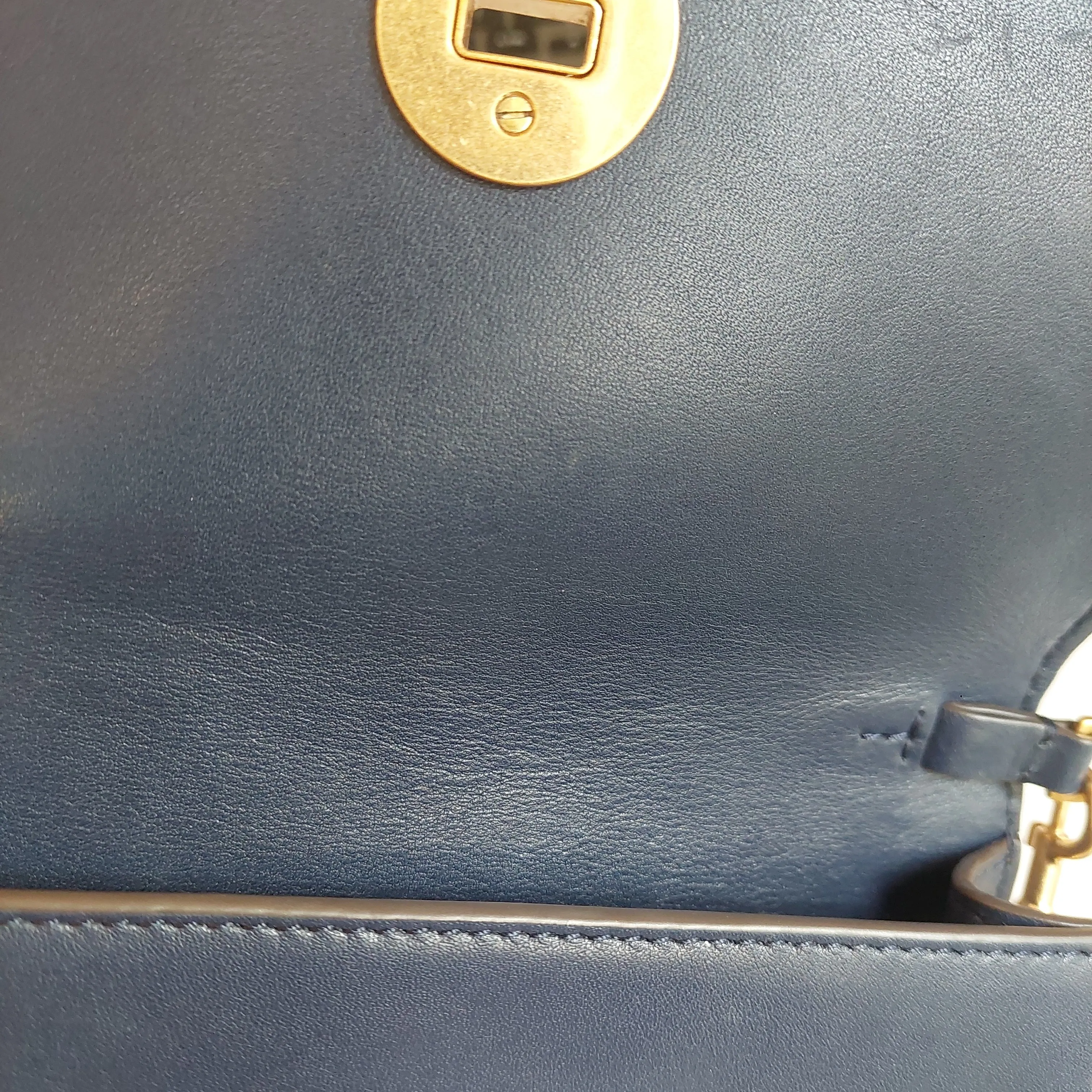 Tory Burch Navy Leather Georgia Crossbody Bag | Gently Used |