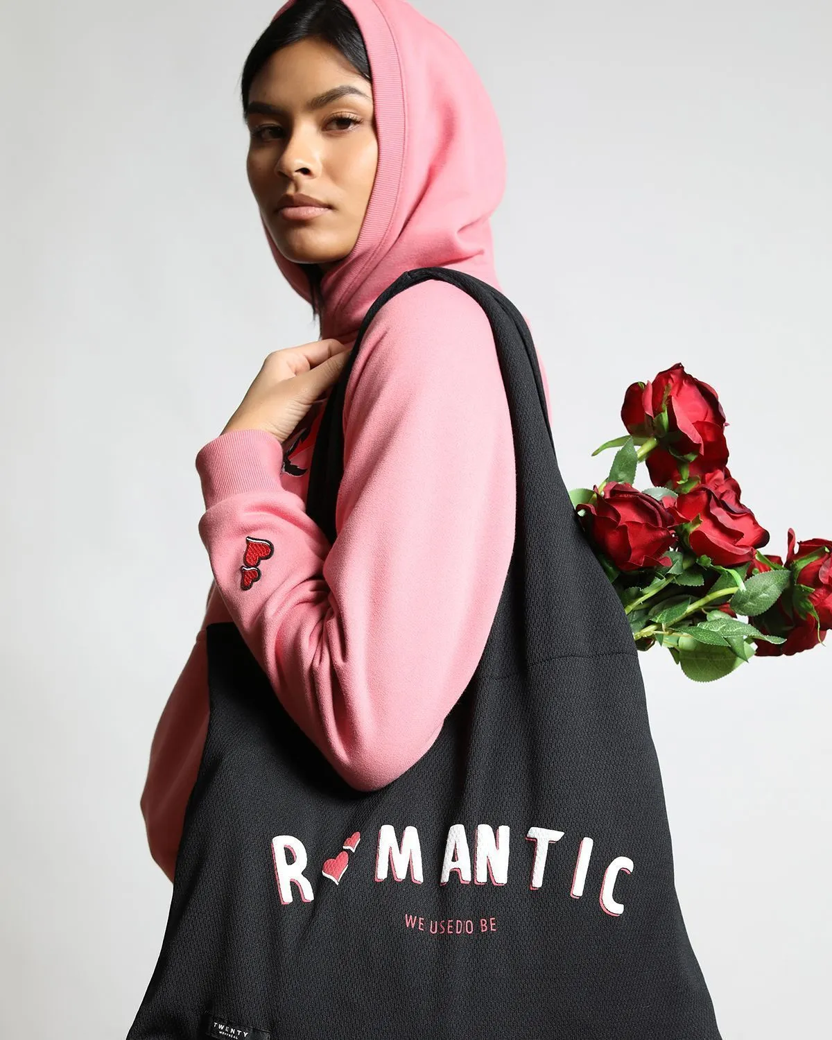 Tote Bag Romantic Curve Puff Print (FINAL SALE)