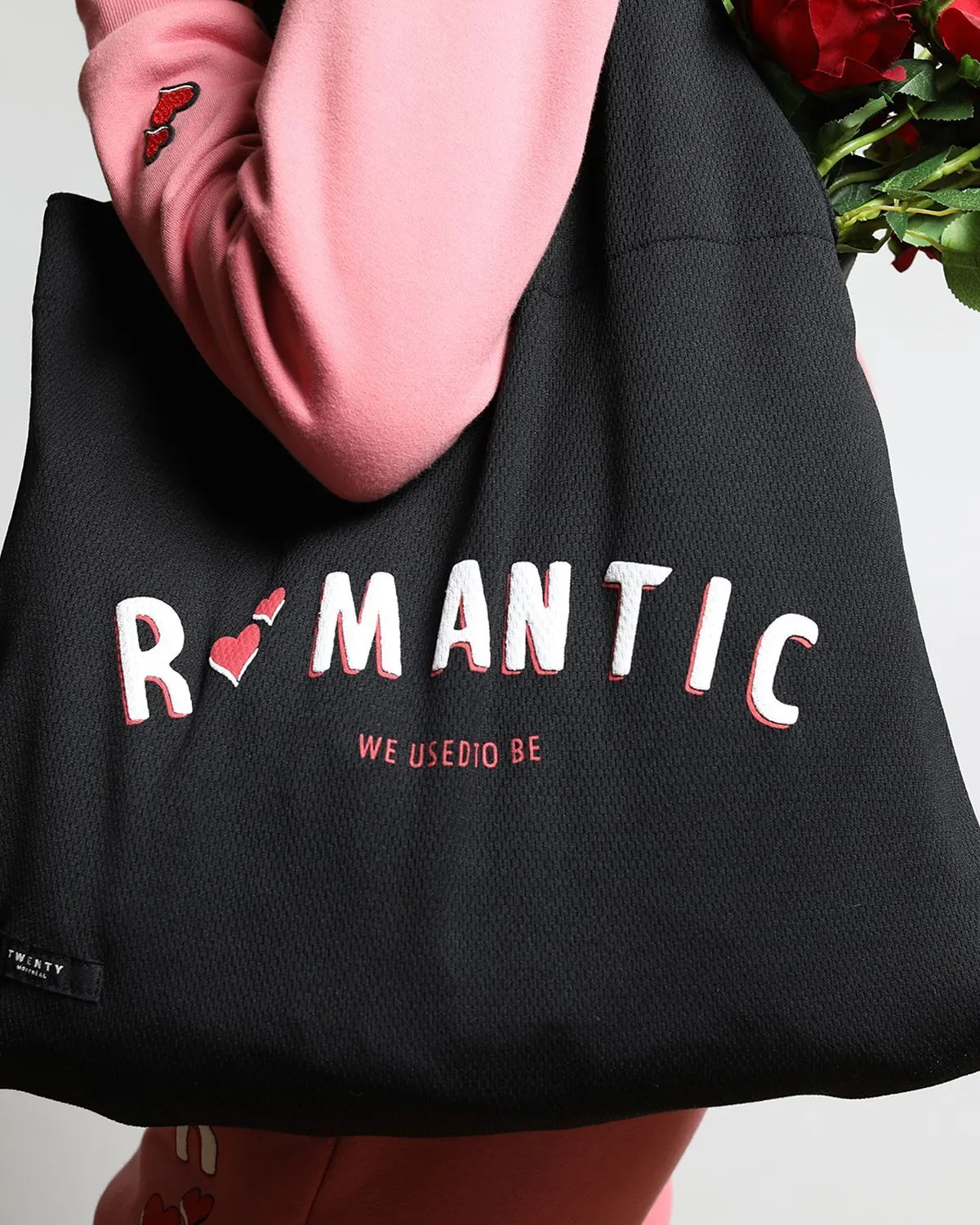 Tote Bag Romantic Curve Puff Print (FINAL SALE)