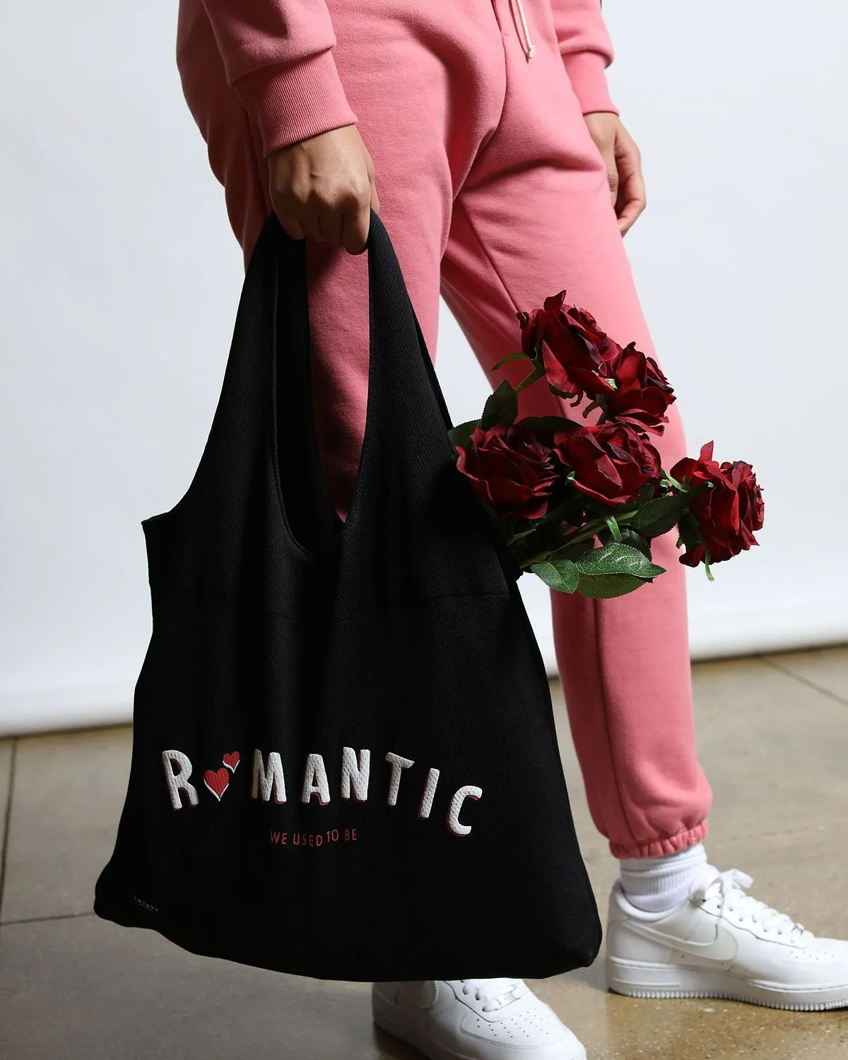 Tote Bag Romantic Curve Puff Print (FINAL SALE)