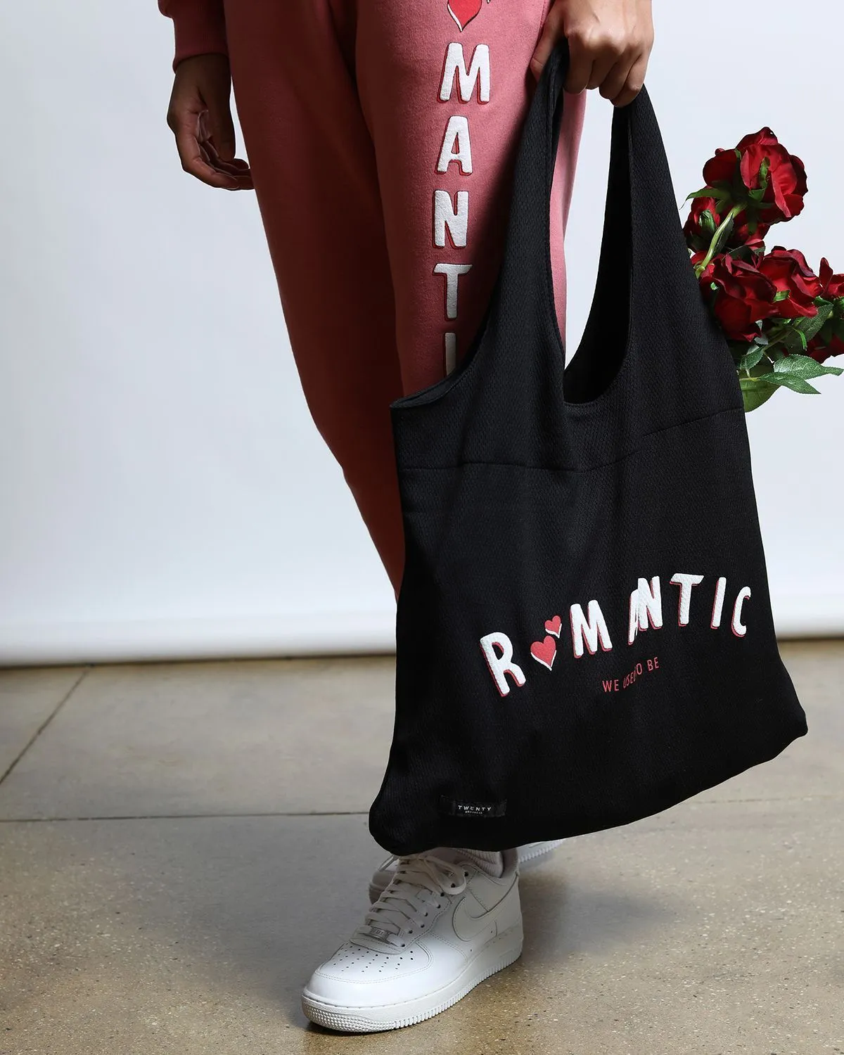 Tote Bag Romantic Curve Puff Print (FINAL SALE)