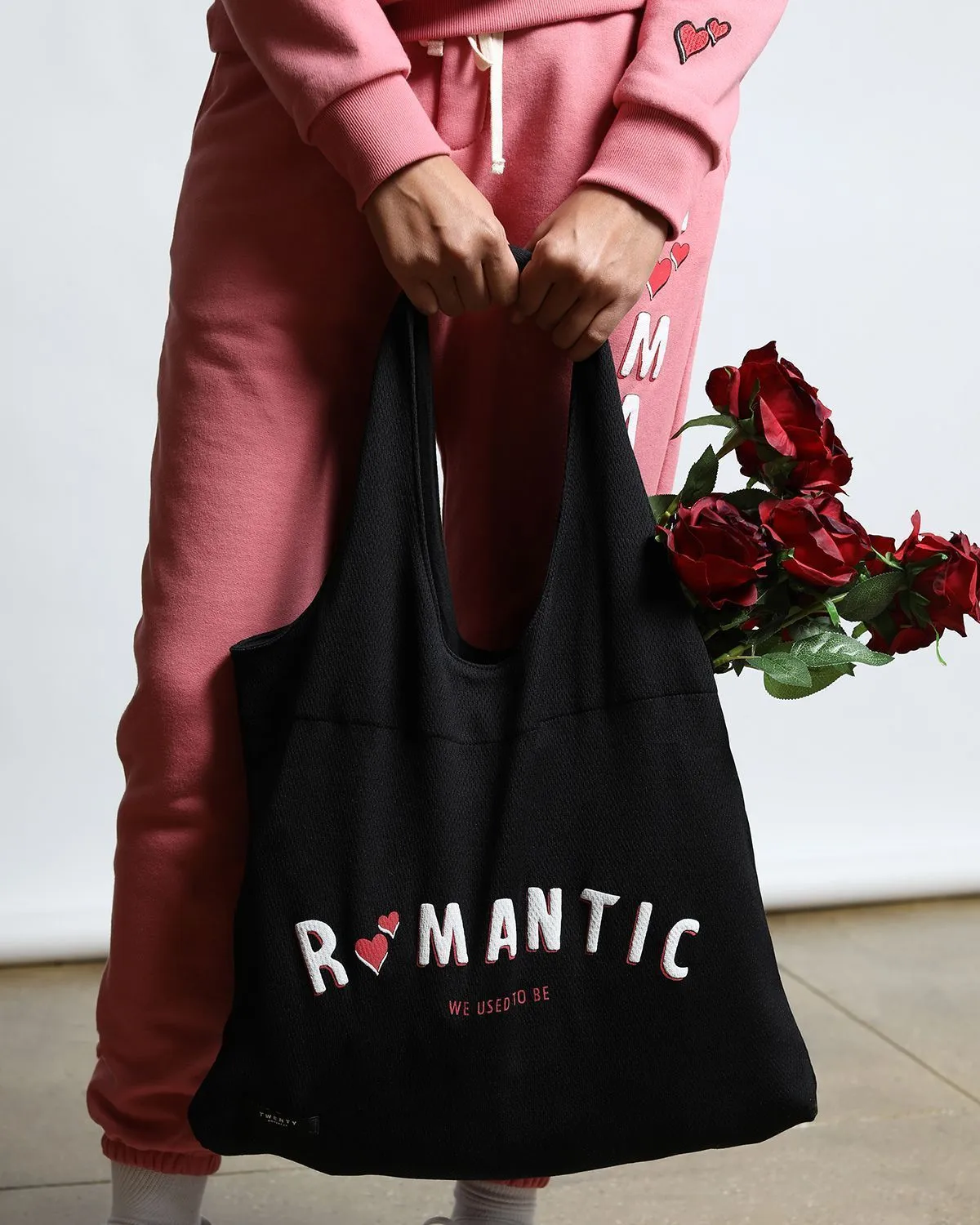 Tote Bag Romantic Curve Puff Print (FINAL SALE)