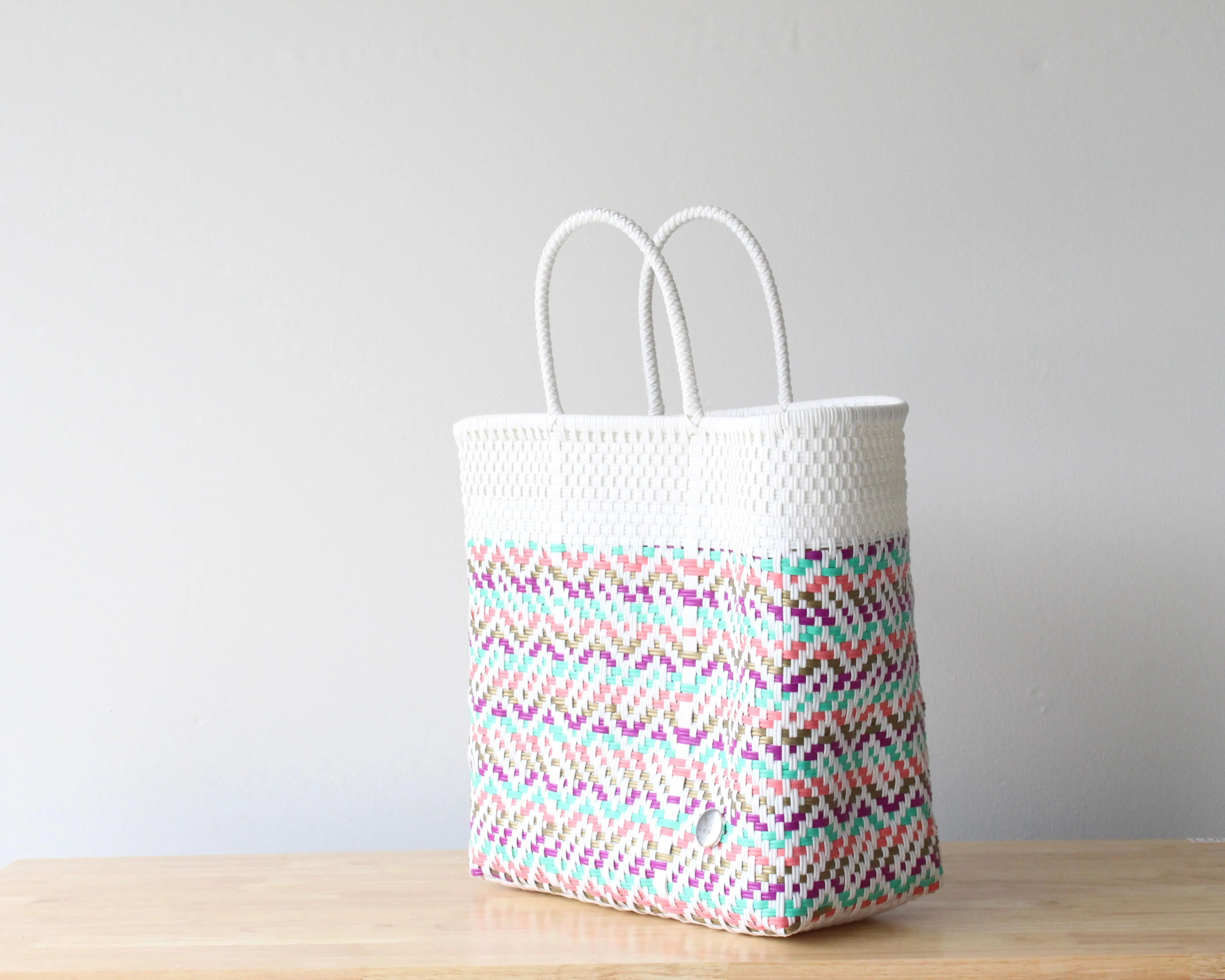 White & Colors Tote Bag by MexiMexi