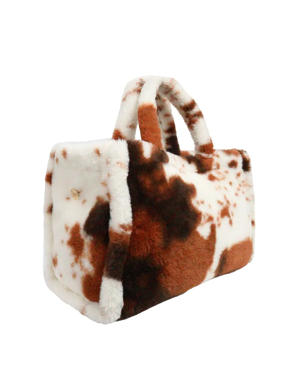 Extra Large Brown Cow Print Tote Bag